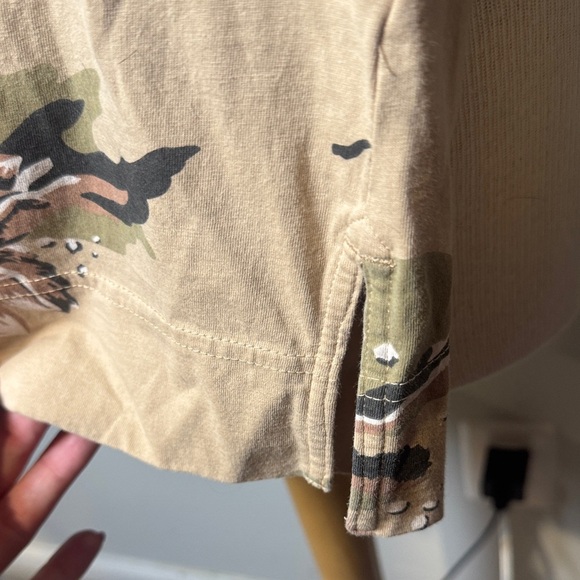 Nike Tan and Green and brown women’s Floral Top - Picture 5 of 5